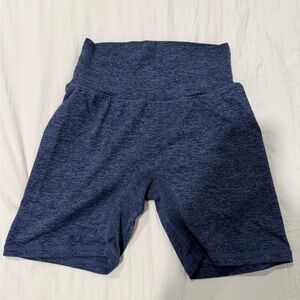 P'tula Denim Blue Bare Bike Shorts 6”